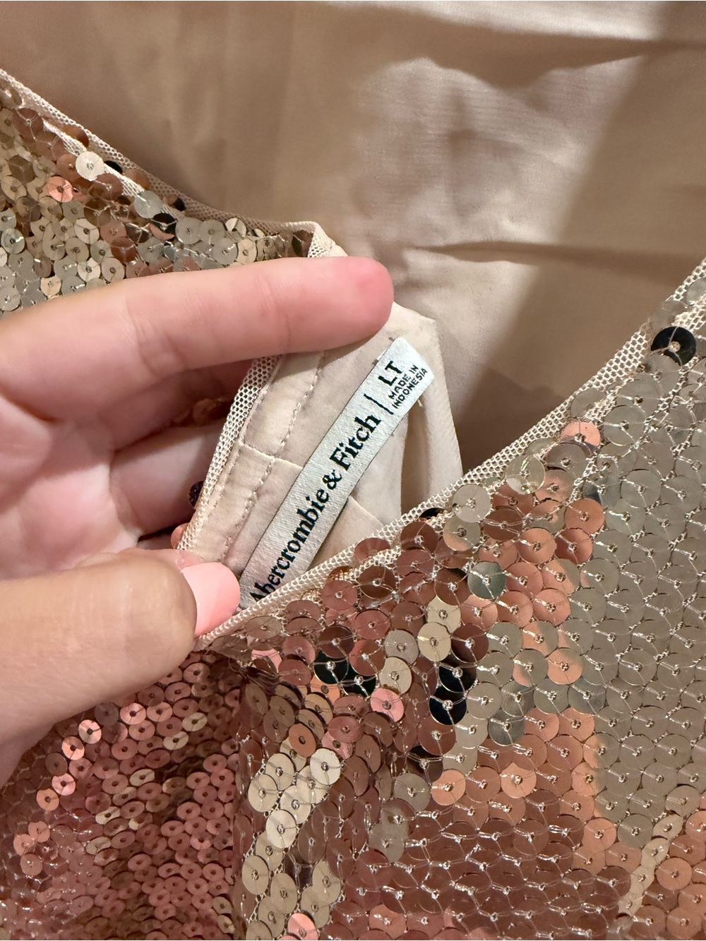 Abercrombie & Fitch Gold Sequin Mini Dress - Picture 3 of 5
